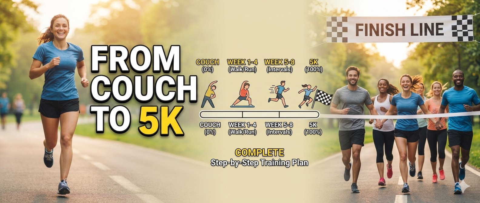 The Ultimate 5K Training Guide for Absolute Beginners: Step-by-Step to the Finish Line
