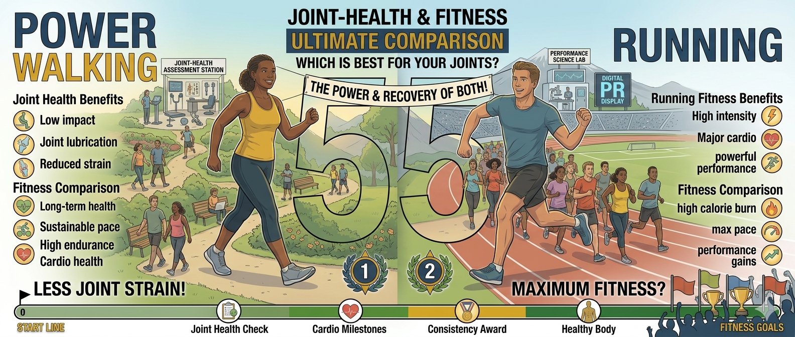 Power Walking vs. Running: The Ultimate Joint-Health and Fitness Comparison